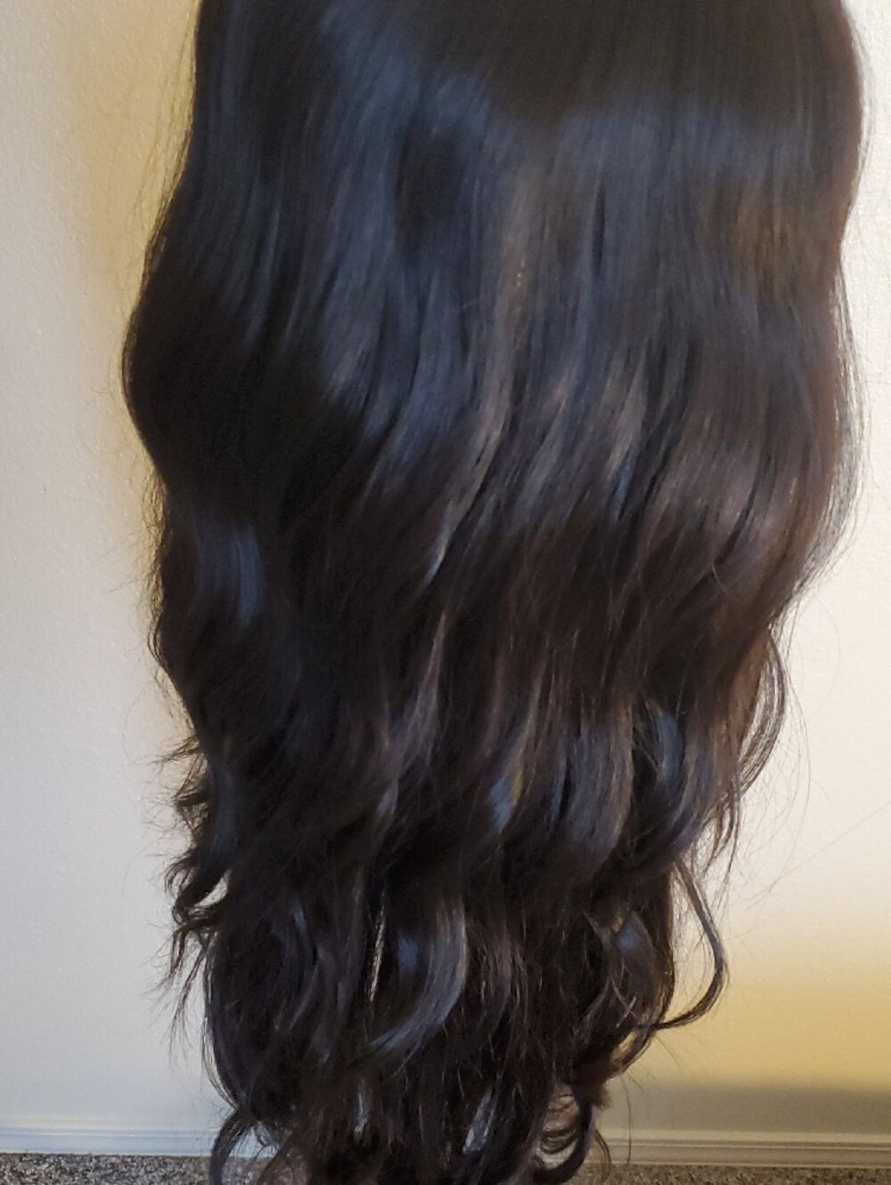 Virgin Human Hair V-Part Wig with Hair Topper - Picture 14 of 15